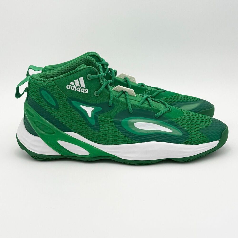 Adidas SM Exhibit A Mid Basketball Sneakers in Green White Lace Up - US Men’s Si - Picture 7 of 16
